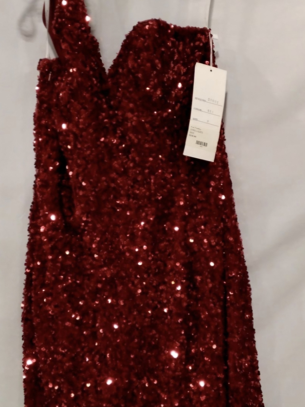 Red Sequin Evening Dress